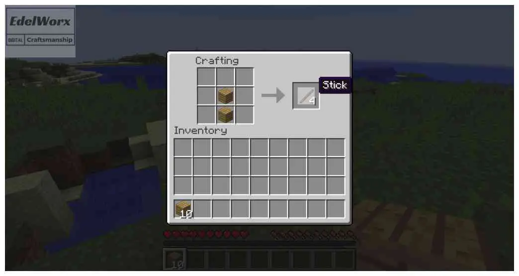 Einsteiger Anleitung für Minecraft: Wie man Stöcke craftet (erstellt)