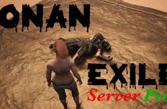 Frau steht auf Plateau bei Conan Exiles und sieht toten krieger