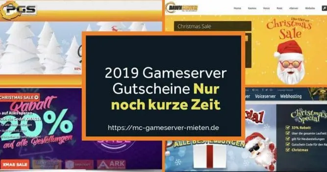 Gutscheine Gameserver 2019 Rabattaktion