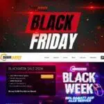 Werbebild für Dawnserver BlackWeek 2024, das unschlagbare Rabatte auf Spieleserver am Black Friday und in der Black Week präsentiert. Mit fettem Text, Verkaufsdetails und Logos vor einem lebendigen Hintergrund für maximale Wirkung.