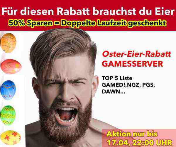 Mann schreit 50% Rabatt Aktion bist 17-4-2017