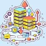 Icon für Server, Netwerk, Pfiele