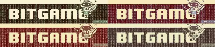 Das BitGame Logo in verschiedenen Farben Collage