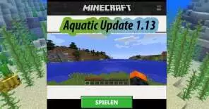 Aquatic-Update 1.13 Start-Bildschirm