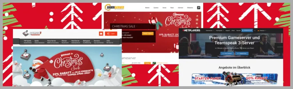 Christmas Sale 2022 ! Rabatte auf viele Gameserver zu mieten! | Game Server mieten & vergleichen