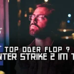 Counter Strike 2 Test zeigt Gamer vor seinem PC , Dunkles Zimmer