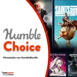 Bild zeigt ein Beispiel für den Monat März des Humble Choice Abos und seine Spiele