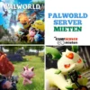 Spieleszenen aus Palworld mit Überschrift des Artikels: Palworld Server mieten