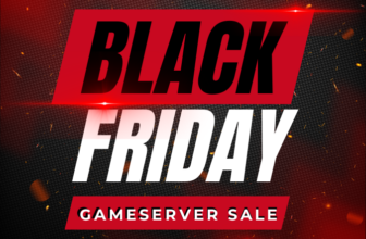 Rote und schwarze Grafik mit dem Text „Black Friday Angebote: Special Offer Gameserver Sale 2024“. Der Hintergrund zeigt ein dunkles Strukturmuster mit leuchtenden Partikeln. Das Logo in der unteren rechten Ecke lautet „MC Gameserver mieten“.