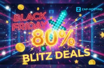 Eine Anzeige im Neon-Stil mit Münzen, Sternen und einem verpixelten Schwert zeigt 