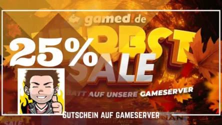 Herbst-Sale bei gamed! mit 25% Gutschein Rabatt auf Gameserver